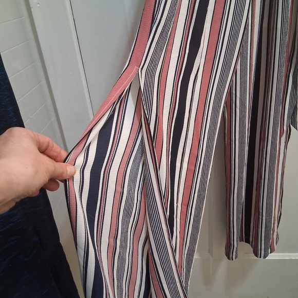 Monteau Pink and Black Striped Jumpsuit - Picture 6 of 10